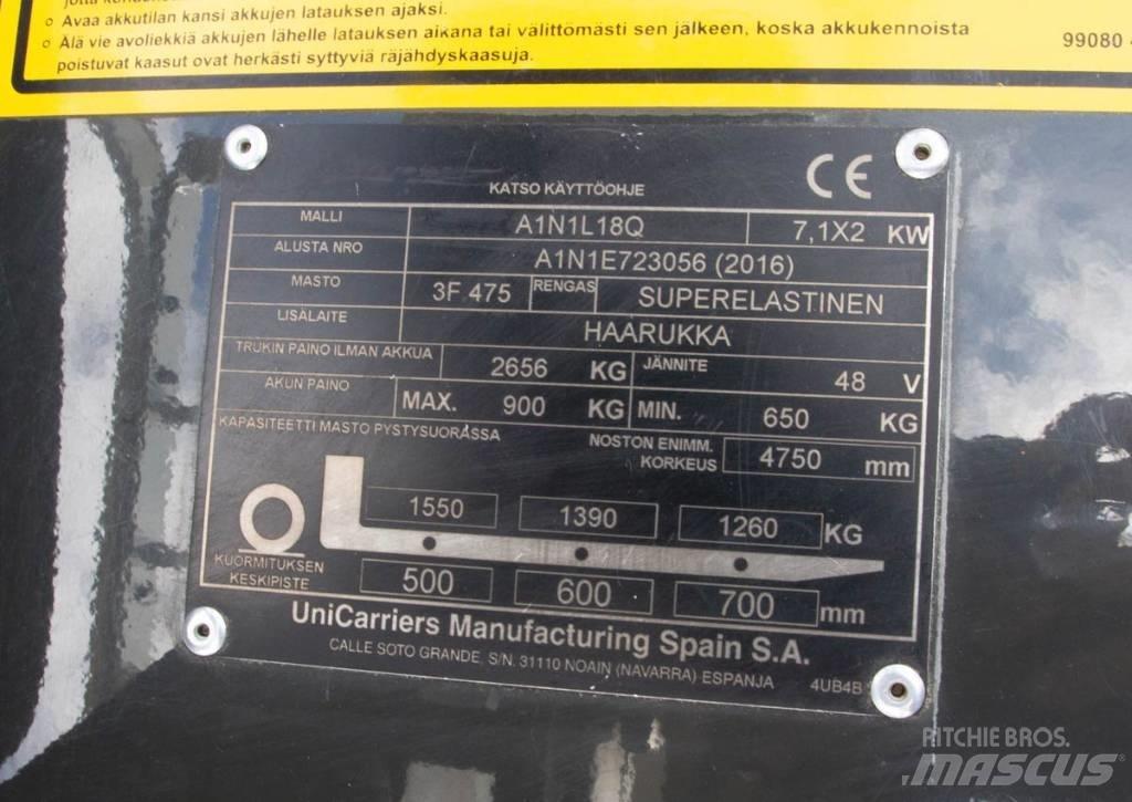 UniCarriers A1N1L18Q Ηλεκτρικά περονοφόρα ανυψωτικά κλαρκ