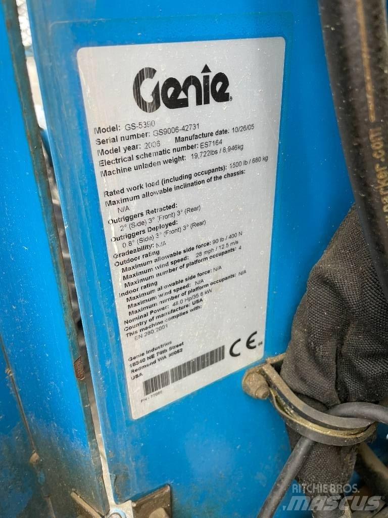 Genie GS 5390 RT Ανυψωτήρες ψαλιδωτής άρθρωσης