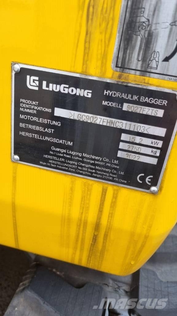 LiuGong 9027 F Εκσκαφάκι (διαβολάκι) < 7t
