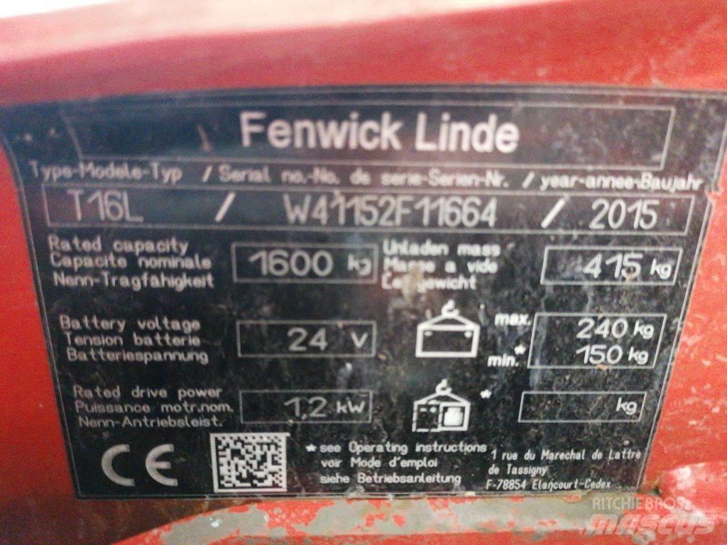 Linde T16L Χειροκίνητο ανυψωτικό αμαξίδιο