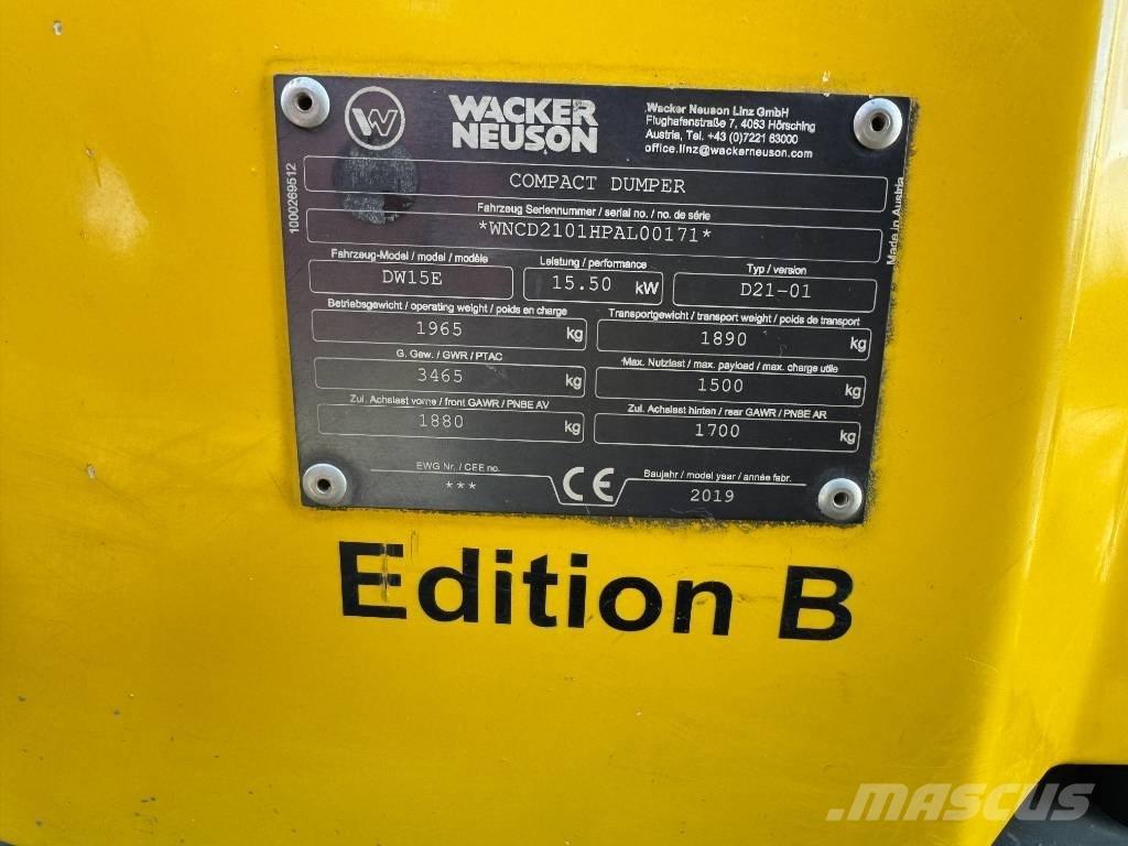 Wacker Neuson DW15e Dumpers εργοταξίου