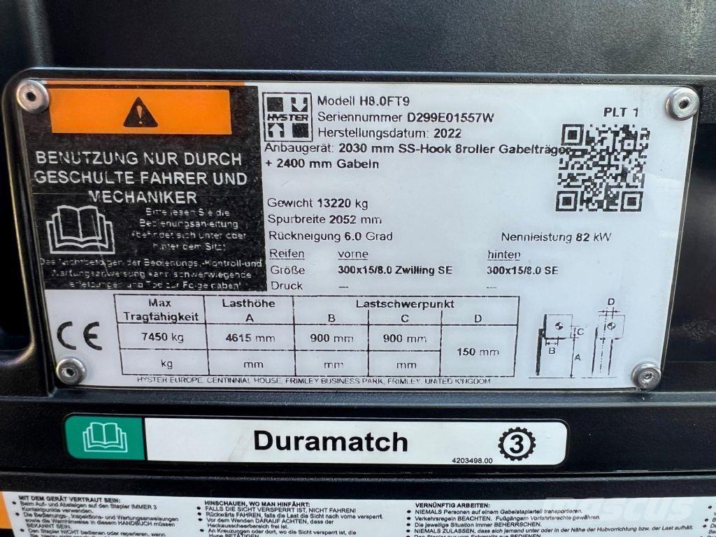 Hyster H 8.0 FT9 Πετρελαιοκίνητα Κλαρκ