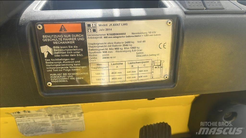 Hyster J 1.8 XNT Ηλεκτρικά περονοφόρα ανυψωτικά κλαρκ