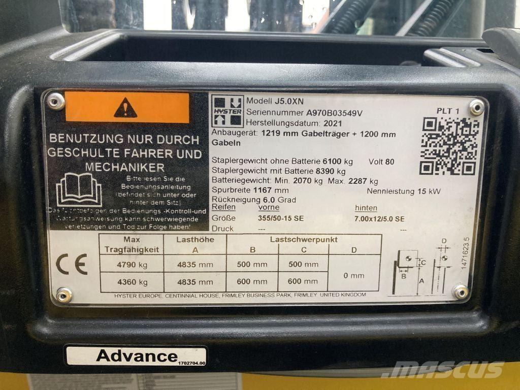 Hyster J 5.0 XN Ηλεκτρικά περονοφόρα ανυψωτικά κλαρκ