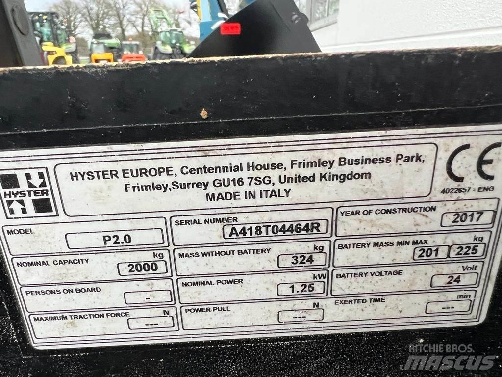 Hyster P 2.0 Χειροκίνητο περονοφόρο ανυψωτικό