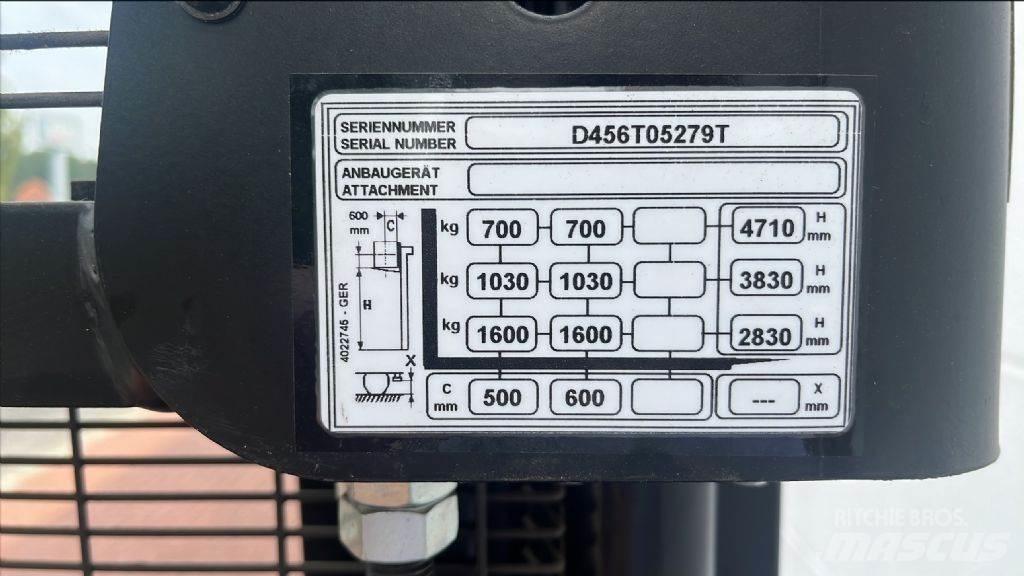 Hyster S1.6IL Παλετοφόρα πεζού χειριστή με ιστό