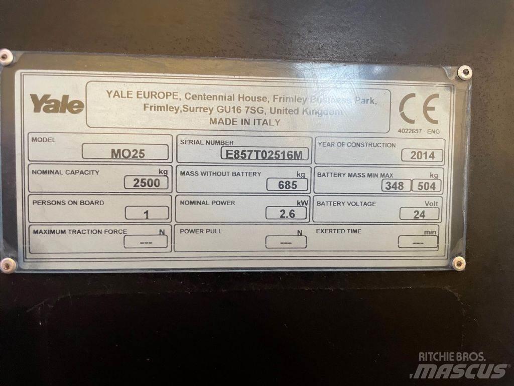 Yale MO 25 Περονοφόρο ανυψωτικό συλλογής παραγγελιών μικρού ύψους