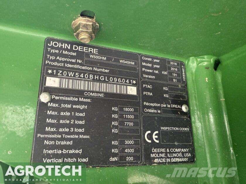John Deere W540 HM Τρακτέρ