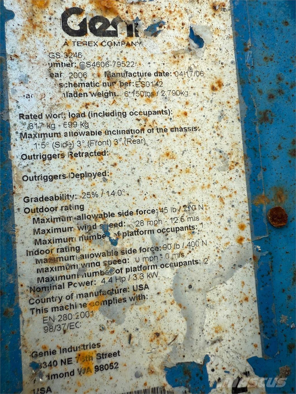 Genie GS3246 Ανυψωτήρες ψαλιδωτής άρθρωσης