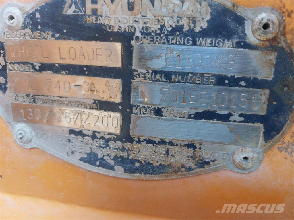 Hyundai HL740-3 Φορτωτές με λάστιχα (Τροχοφόροι)