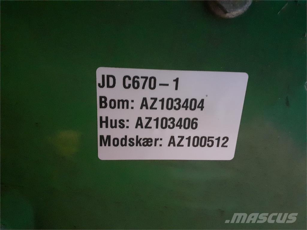 John Deere C670 Εξαρτήματα θεριζοαλωνιστικών μηχανών