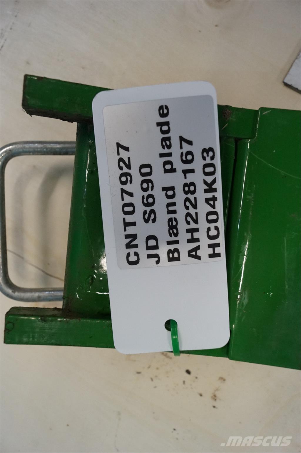 John Deere S690 Εξαρτήματα θεριζοαλωνιστικών μηχανών