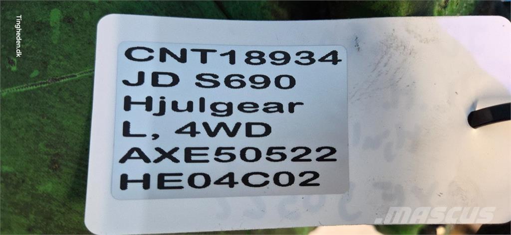 John Deere S690 Εξαρτήματα θεριζοαλωνιστικών μηχανών