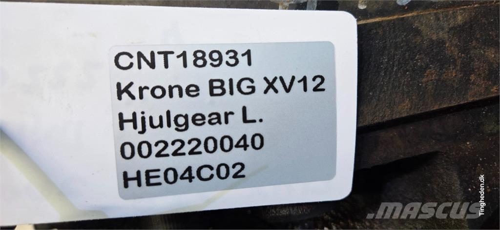 Krone Big X V12 Αξεσουάρ μηχανών σανού και χορτονομής