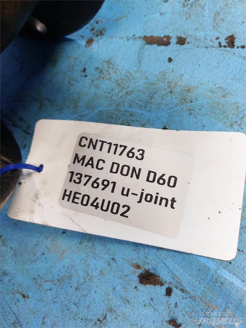 MacDon D60 Εξαρτήματα θεριζοαλωνιστικών μηχανών