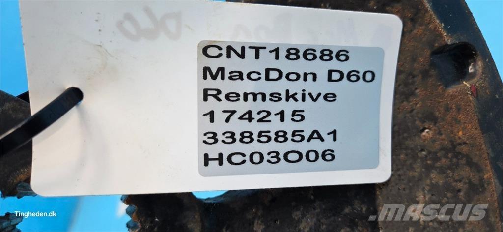 MacDon D60 Εξαρτήματα θεριζοαλωνιστικών μηχανών