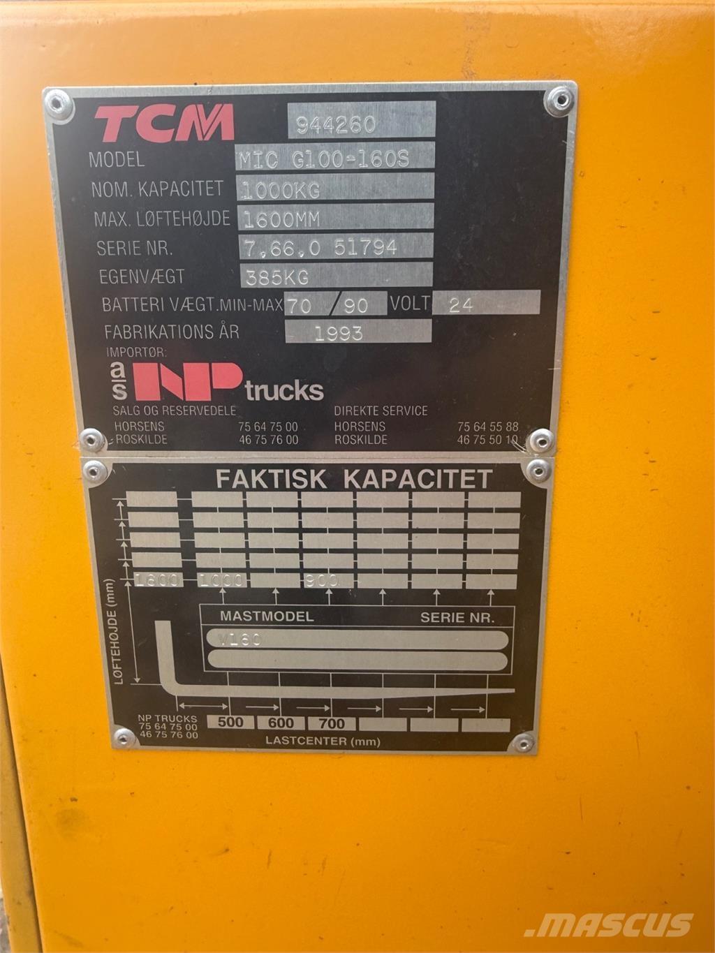 MIC 1000kg Χειροκίνητα παλετοφόρα