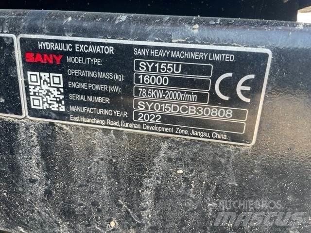 Sany SY155U Εκσκαφείς με ερπύστριες