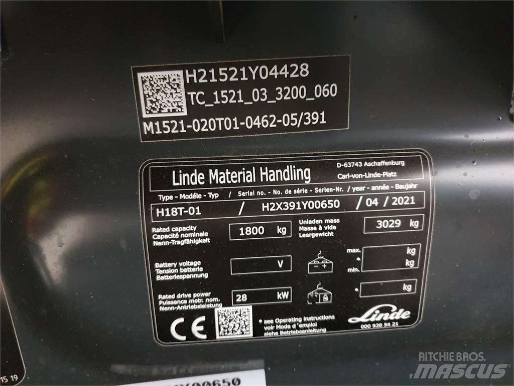 Linde H18T Περονοφόρα ανυψωτικά κλαρκ με φυσικό αέριο LPG