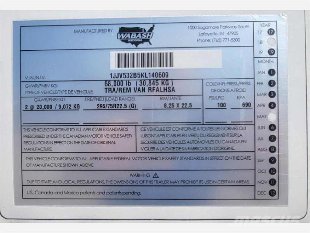 Wabash Reefer Ημιρυμούλκες ψυγείο