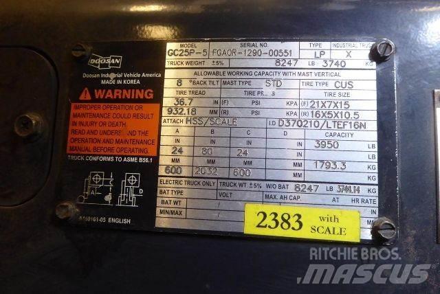 Doosan GC25P-5 Περονοφόρα ανυψωτικά κλαρκ - άλλα