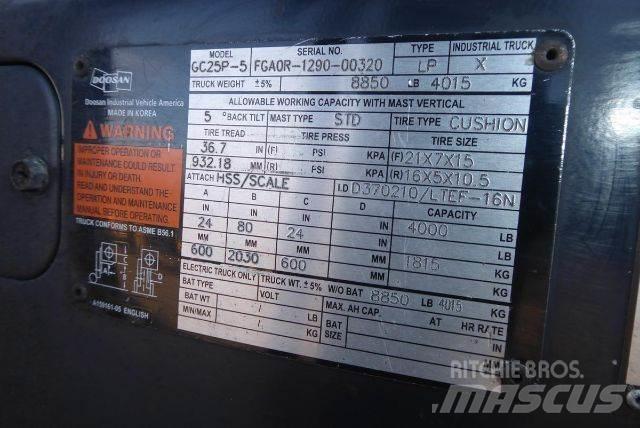 Doosan GC25P-5 Περονοφόρα ανυψωτικά κλαρκ - άλλα