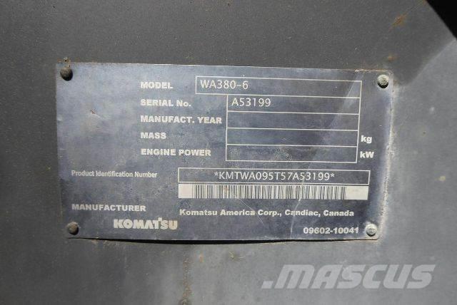 Komatsu WA380-6 Φορτωτές με λάστιχα (Τροχοφόροι)