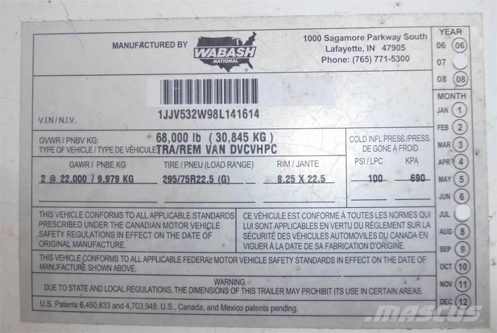 Wabash DVCVHPC Ρυμούλκες κλούβα