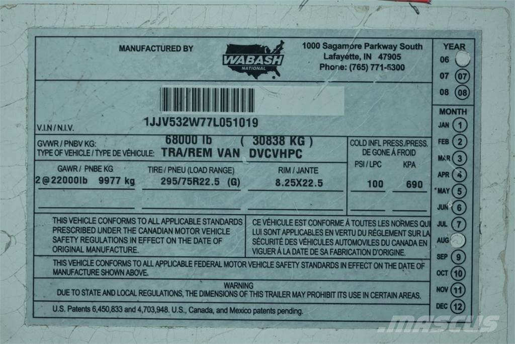 Wabash DVCVHPC Ρυμούλκες κλούβα