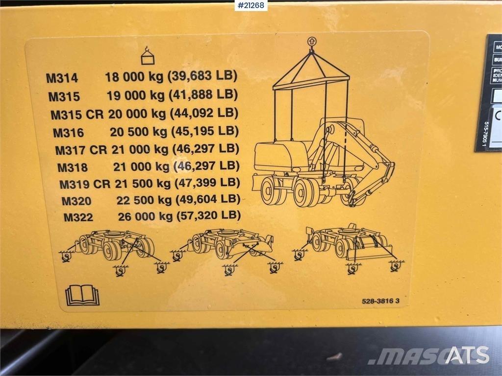 CAT M315 Εκσκαφείς με τροχούς - λάστιχα