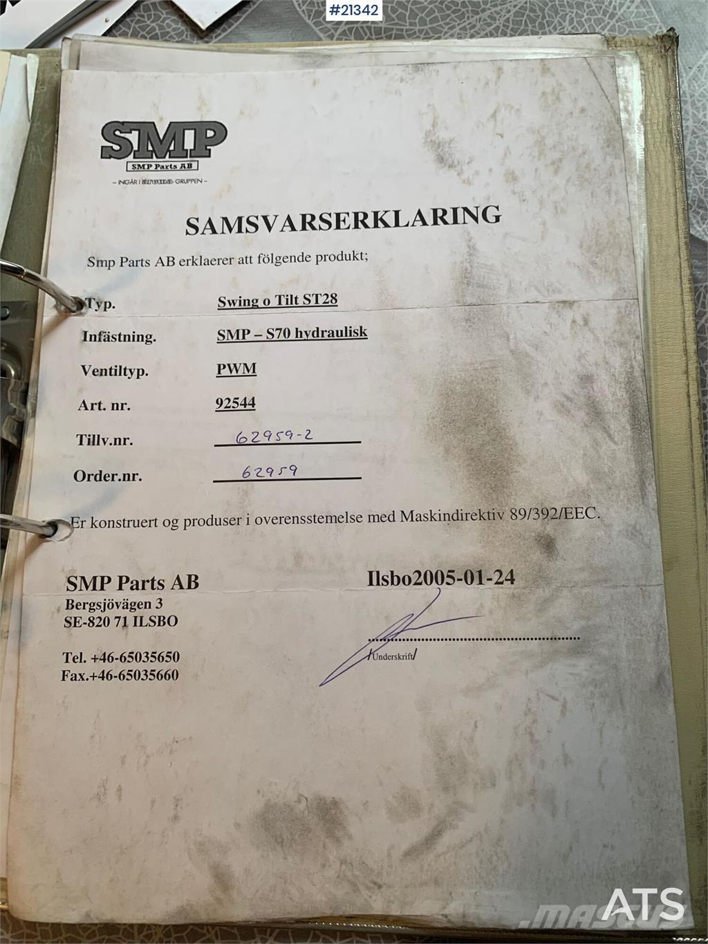 SMP S70 Rotortilt Άλλα εξαρτήματα