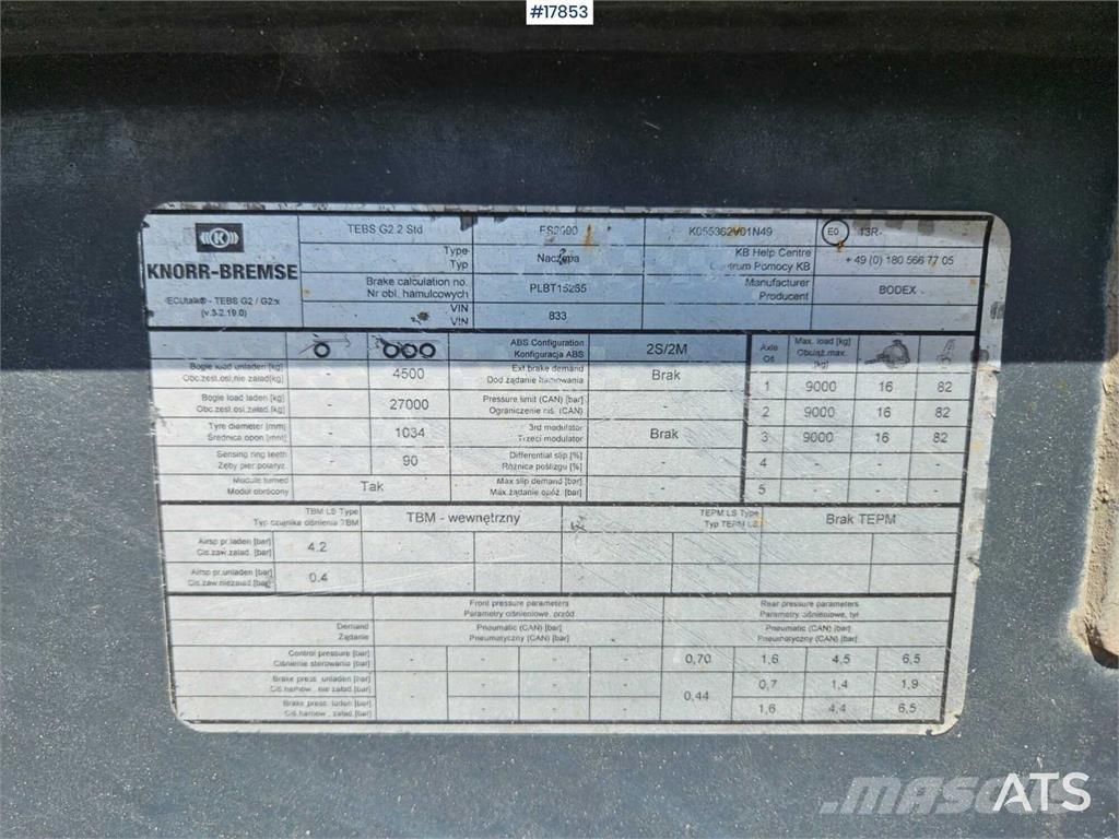 Bodex KIS 3B Ανατρεπόμενες ημιρυμούλκες