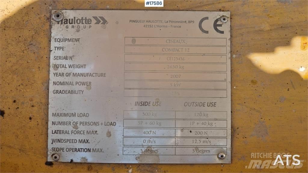 Haulotte Compact 12 Ανυψωτήρες ψαλιδωτής άρθρωσης
