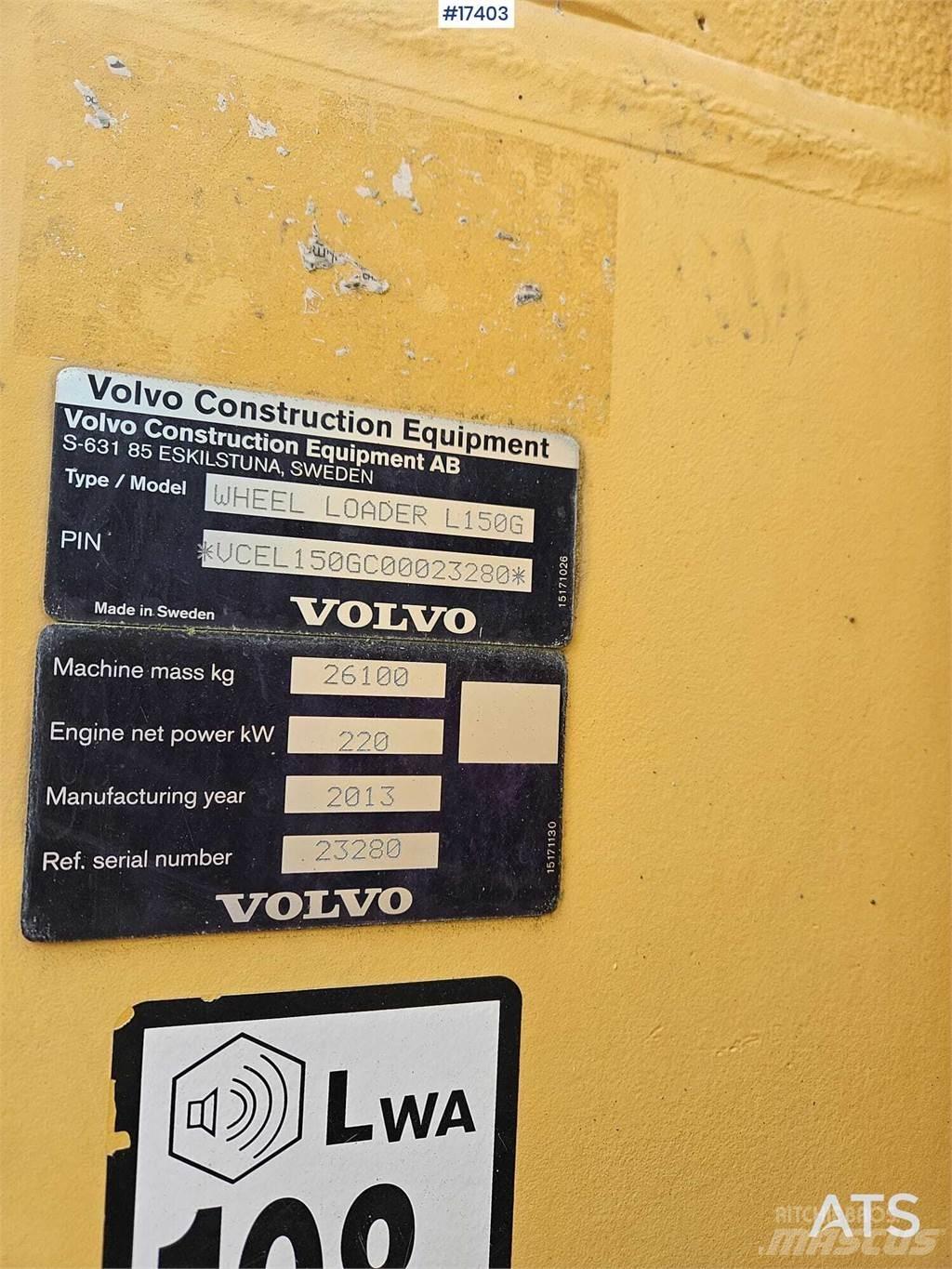 Volvo L150G Φορτωτές με λάστιχα (Τροχοφόροι)