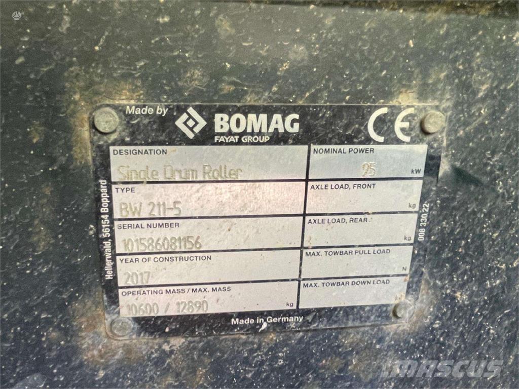 Bomag BW 211-5 Οδοστρωτήρες μονού κυλίνδρου