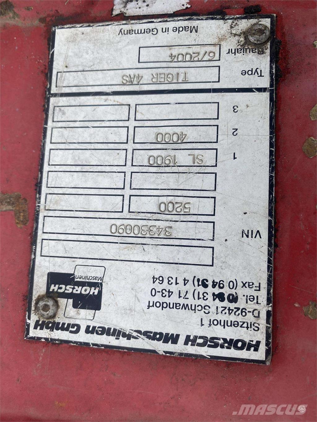 Horsch Tiger 4AS Επιπεδωτήρες χωραφιών