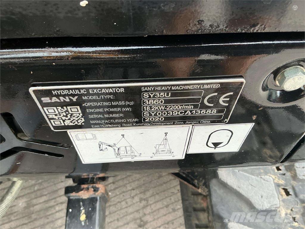 Sany SY35U Εκσκαφείς με ερπύστριες