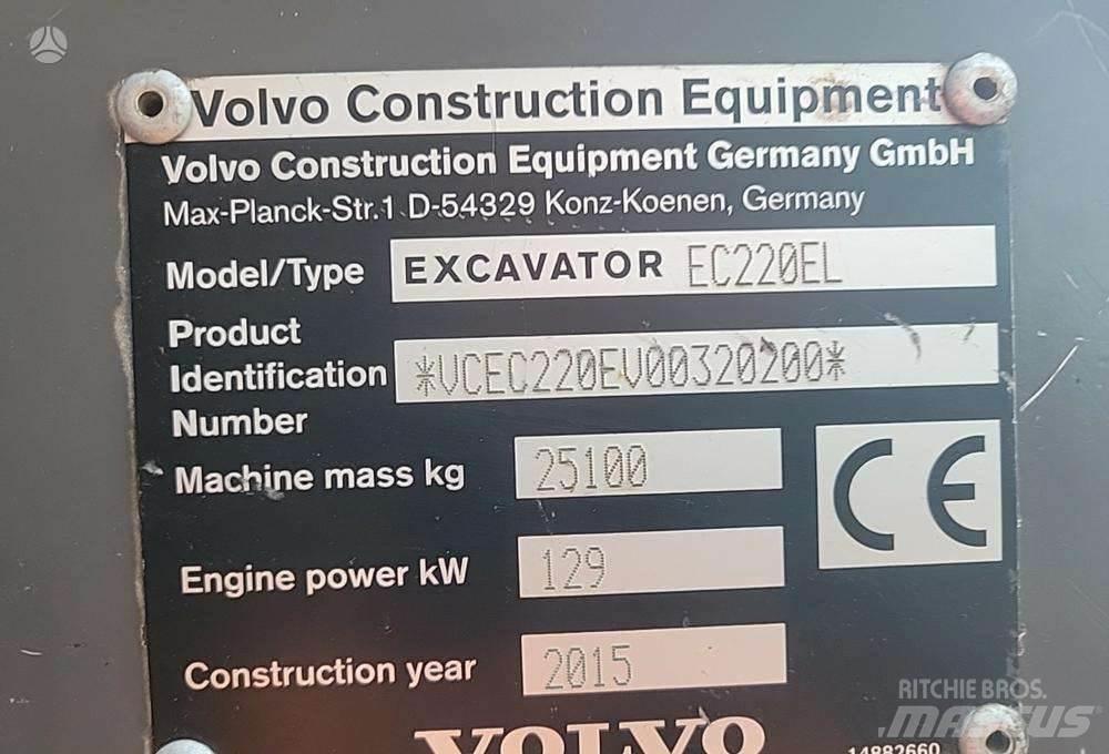 Volvo EC220E Εκσκαφείς με ερπύστριες