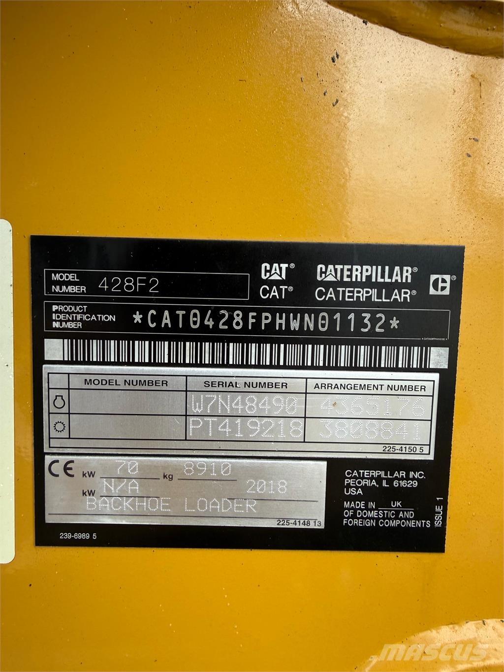 CAT 428F2 Εκσκαφείς Φορτωτές τύπου JCB