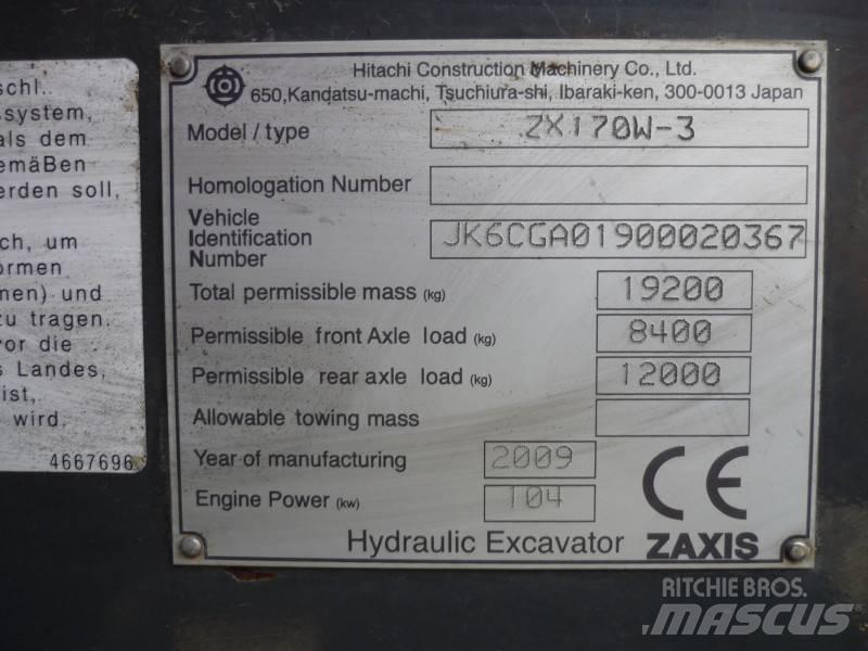 Hitachi ZX170W-3 Εκσκαφείς με τροχούς - λάστιχα