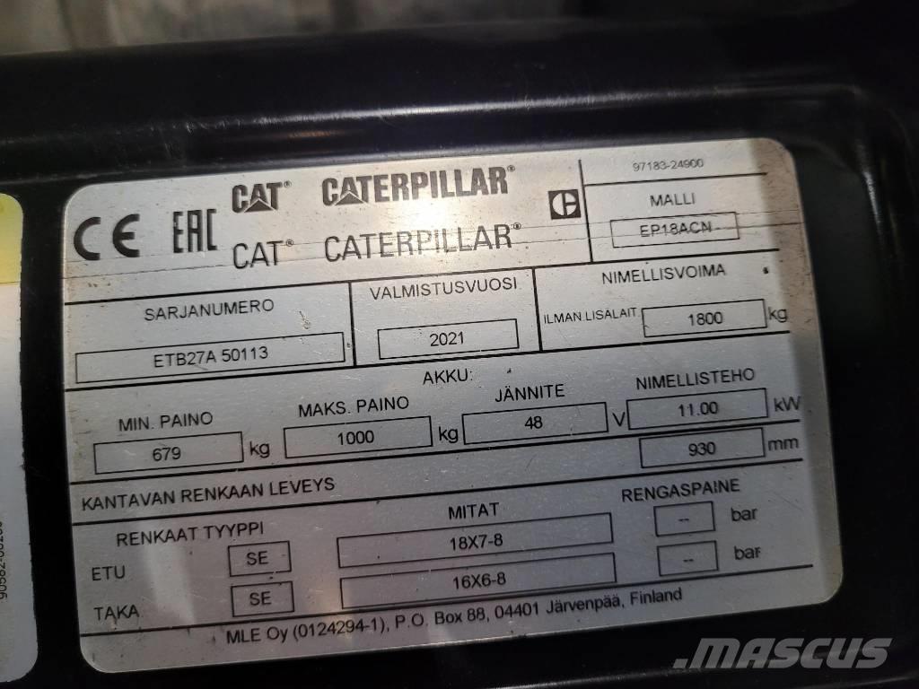 CAT EP18 ACN Ηλεκτρικά περονοφόρα ανυψωτικά κλαρκ