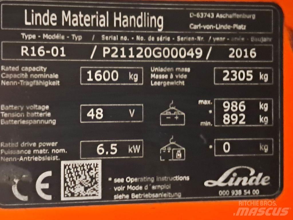 Linde R16-01 Ανυψωτικά στενών δρόμων