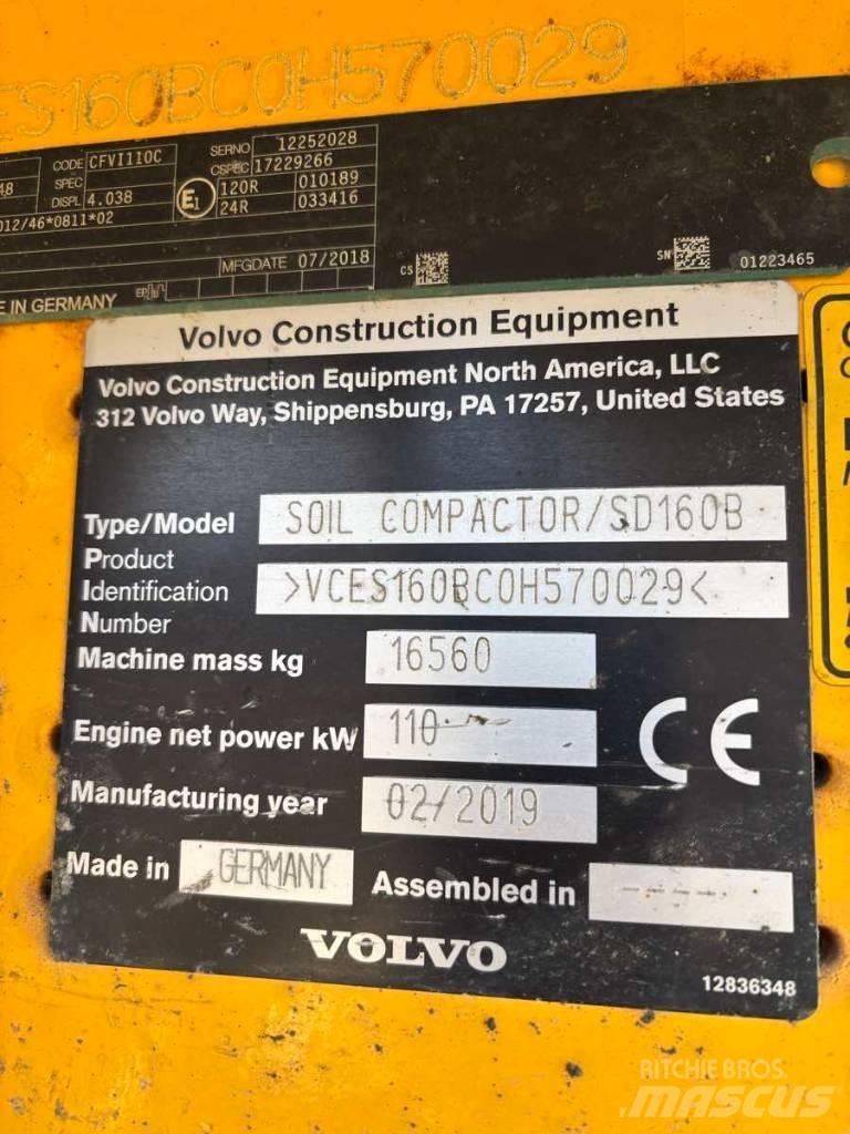 Volvo SD 160 B Οδοστρωτήρες μονού κυλίνδρου
