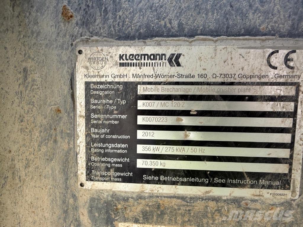 Kleemann MC120Z Κινητοί σπαστήρες