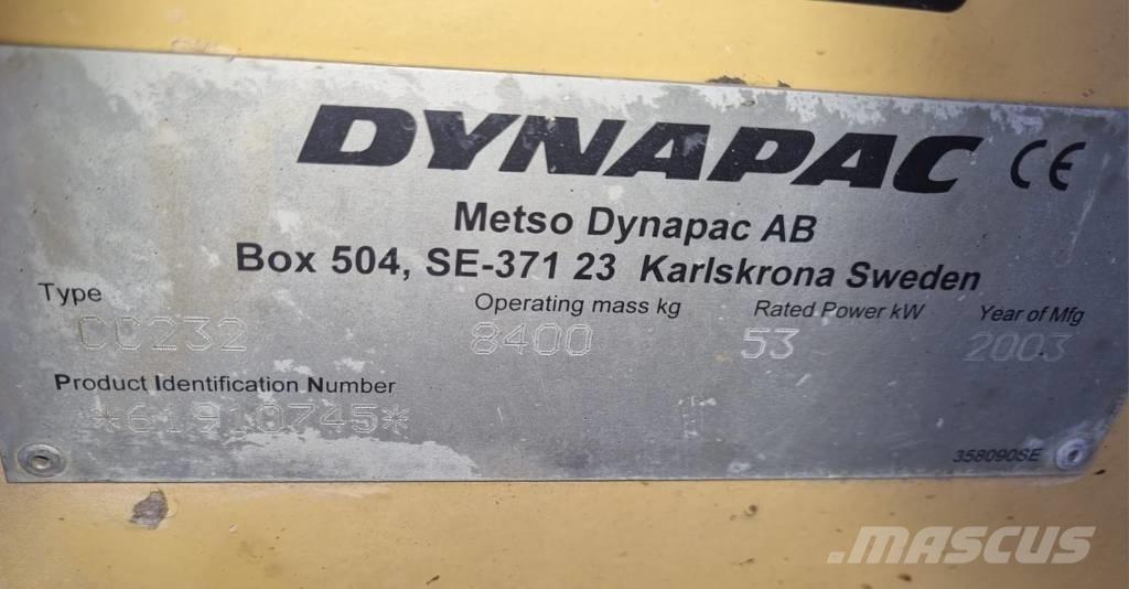 Dynapac CC 232 Οδοστρωτήρες διπλού κυλίνδρου