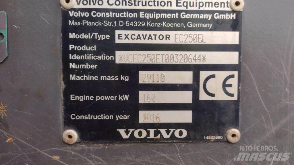 Volvo EC250EL Εκσκαφείς με ερπύστριες