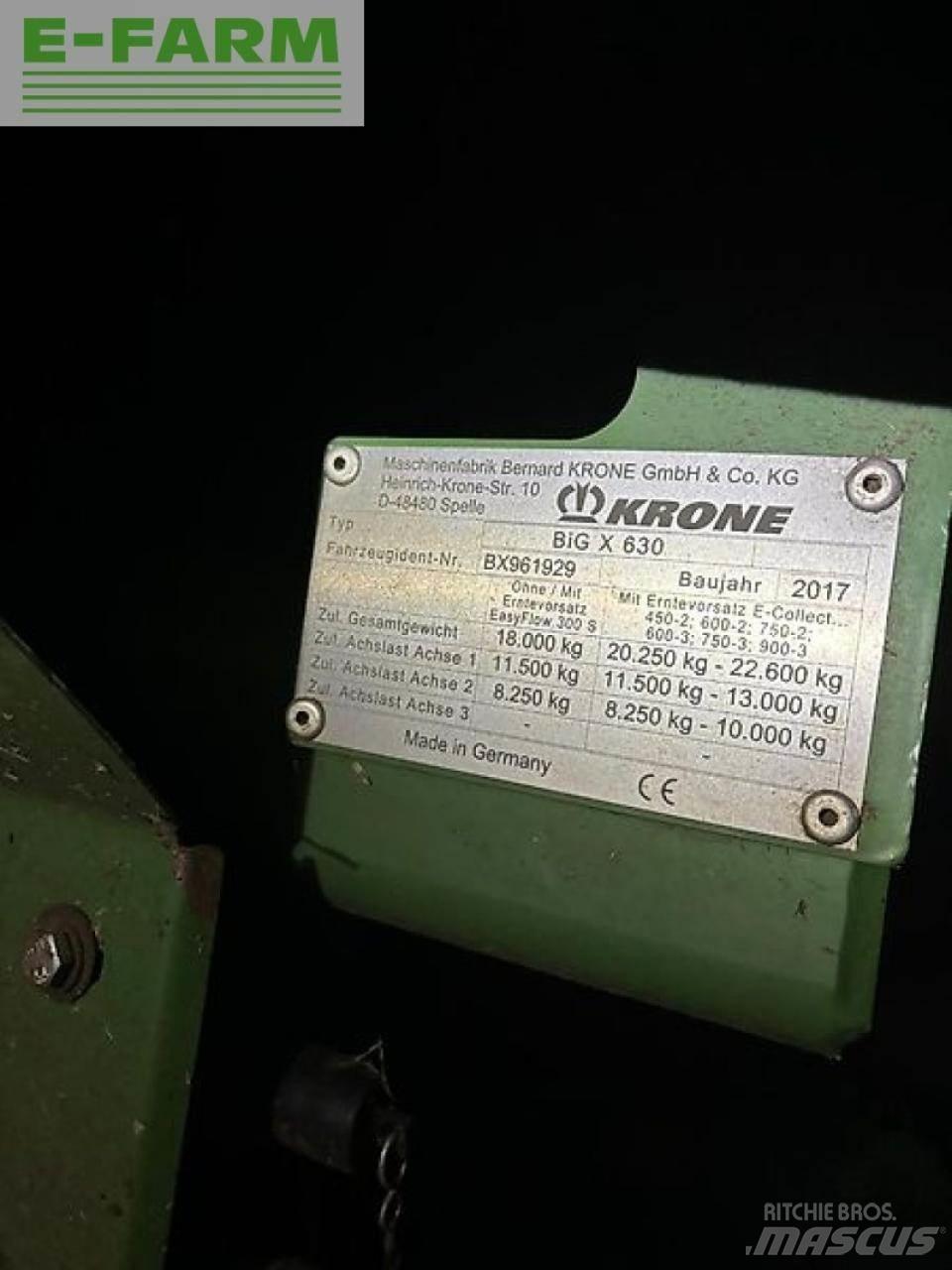 Krone big x 630 Μηχανές χορτονομής
