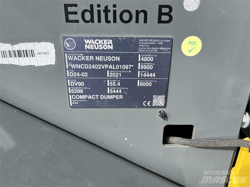 Wacker Neuson DV 90 Άκαμπτα Dumper με ανατρεπόμενο κάδο