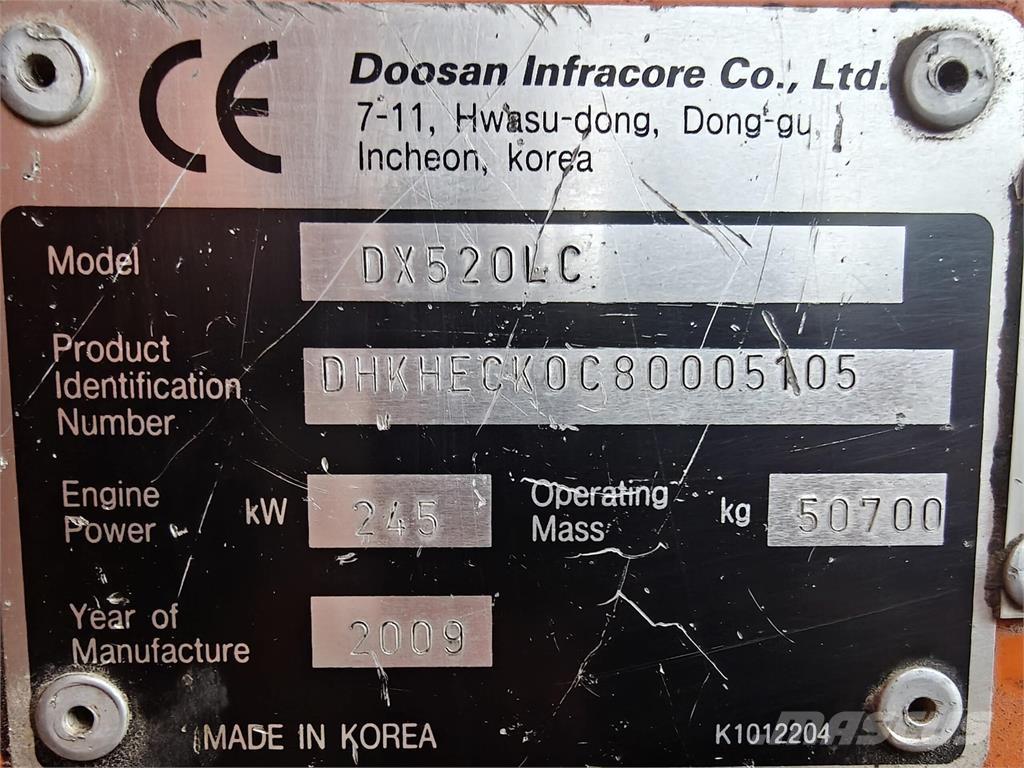 Doosan DX520LC Εκσκαφείς με ερπύστριες