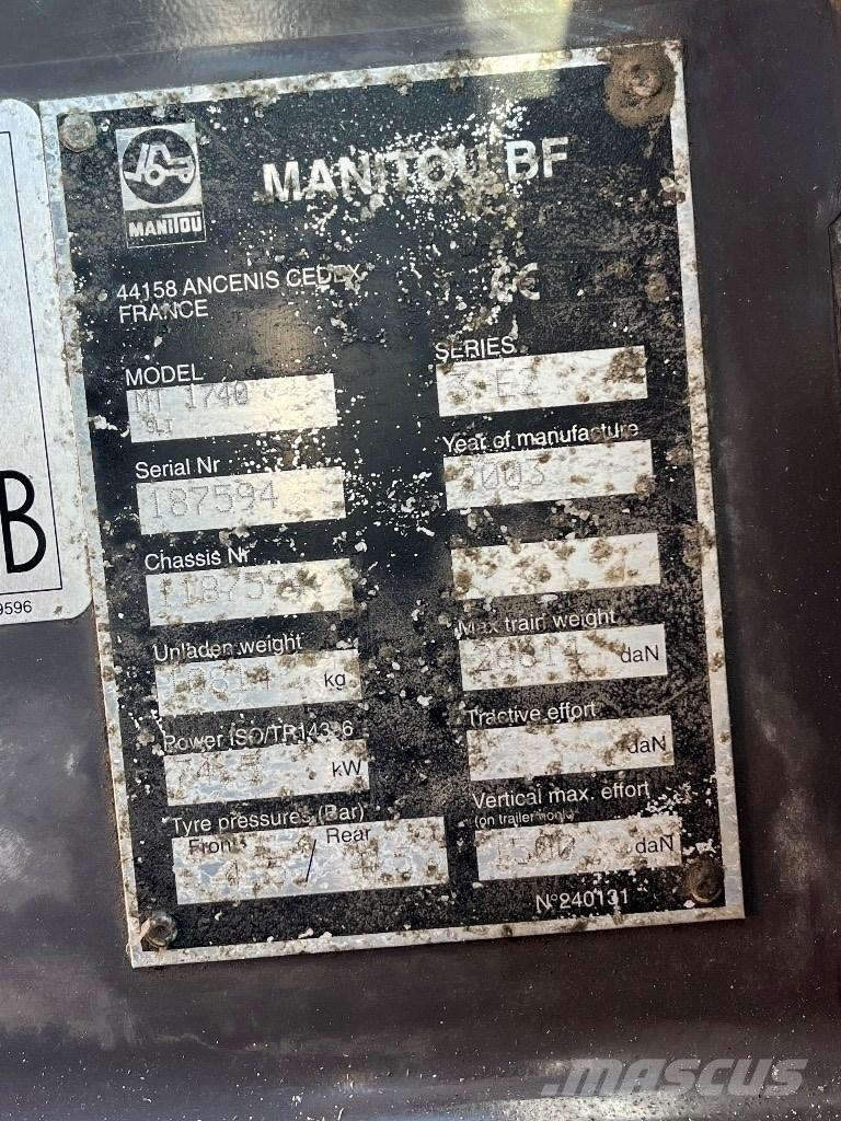 Manitou 1740 Τηλεσκοπικοί ανυψωτές